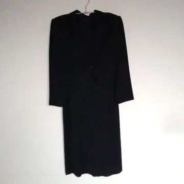 VIBAMARY 블랙 포멀 블랙 드레스 자켓 세트 9호
