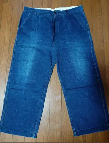 인디고 린넨 팬츠 프렌치 french vintage