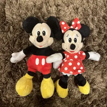 미키 & 미니 봉제 인형 약 20cm