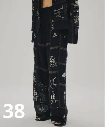 오늘의 자수 패치워크 팬츠