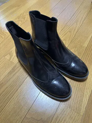 TOD'S 블랙 사이드 고어 부츠 38