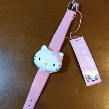 산리오 헬로키티 손목시계 얼굴형 핑크 레어 헤이세이 레트로