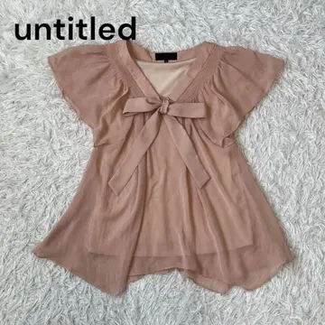 untitled 언타이틀 핑크 블라우스 리본 2