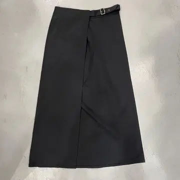 일본제 블랙 롱 랩 스커트