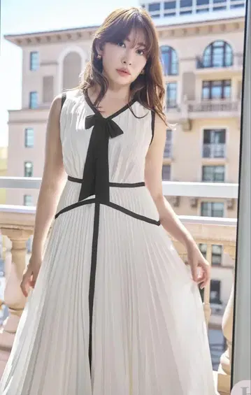 Formentera Pleated Bicolor Dress S 사이즈