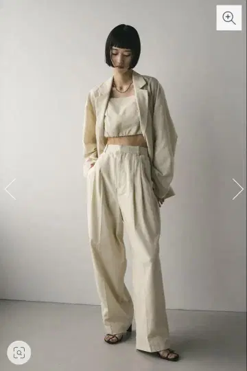 STYLEMIXER 린넨 믹스 턱 팬츠