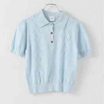 Spick and Span 아가일 폴로 셔츠 니트