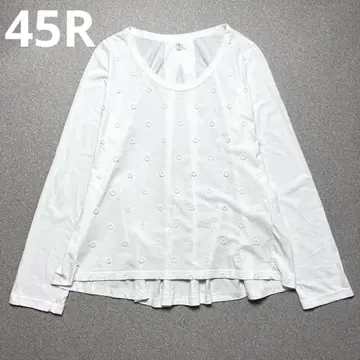 45R 코튼 티셔츠 화이트 일본제 블라우스
