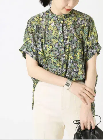 journal standard L'essage 턱 슬리브 셔츠 꽃무늬