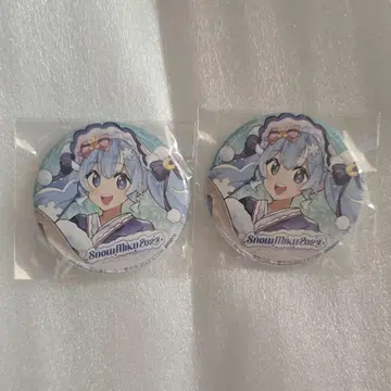 SNOW MIKU 유키 미쿠 2023 캔뱃지 하츠네 미쿠 2개 세트