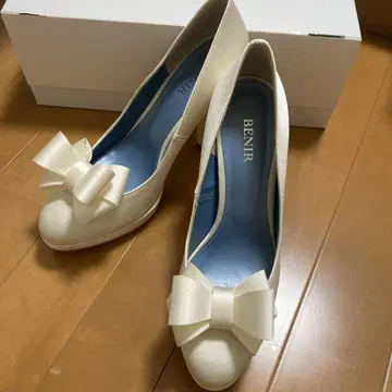 BENIR 베닐 웨딩 펌프스 하이힐 리본 23.5cm