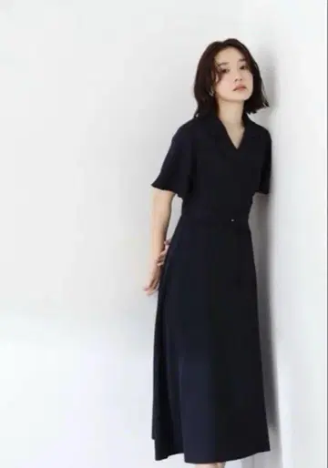네이비 원피스 내추럴 뷰티 베이직