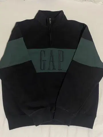 빈티지 소프트 GAP 로고 오버 사이즈 하프 지퍼 풀오버 S 사이즈