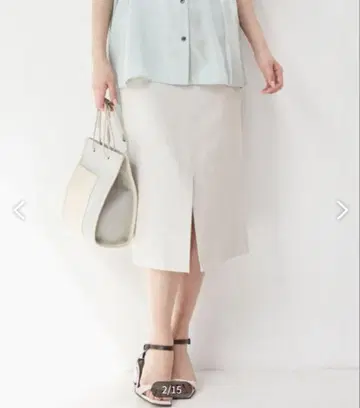 iCB 빅 사이즈 44 Synthetic Linen 스커트