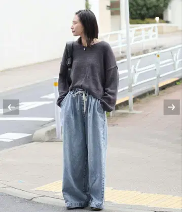 JOURNAL STANDARD 이지 데님 와이드 팬츠 38