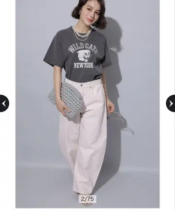가먼트 다이 커브 데님 핑크