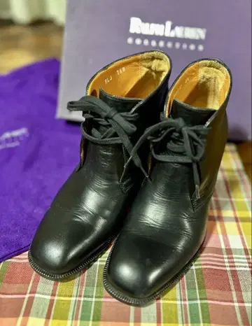 랄프 로렌 숏부츠 가죽