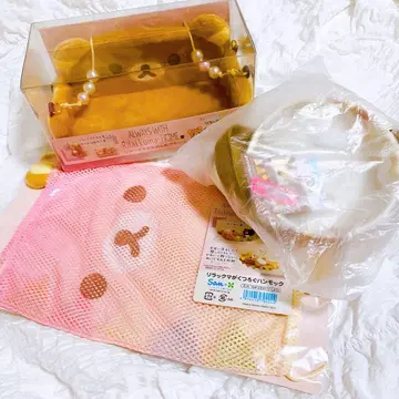 리락쿠마가 즐기는 그네 해먹 수납 박스