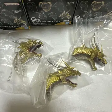 제일복권 고질라 대괴수열전 G상 몬스터 헤드 마그넷 그랜드 기도라 3개