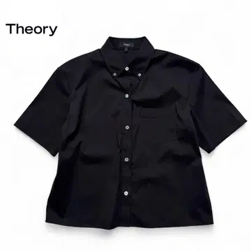 컨디션 최상 Theory 24SS 버튼 다운 반팔 셔츠 블랙 S