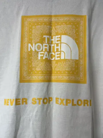 THE NORTH FACE 화이트 티셔츠