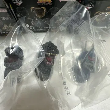 제일복권 고질라 G상 몬스터 헤드 마그넷 3종 세트
