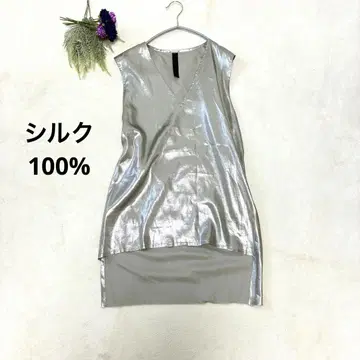 실크 100% 실버 슬리브리스 ILARIA NISTRI 40 온워드
