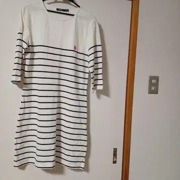POLO 스트라이프 롱 원피스 2XL