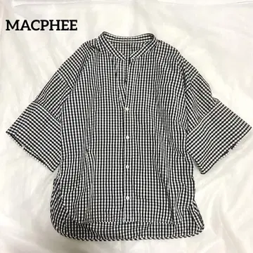 새상품급 MACPHEE 셔츠 깅엄 체크 돌먼 슬리브