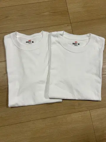 Hanes BEEFY-T 화이트 2장 세트