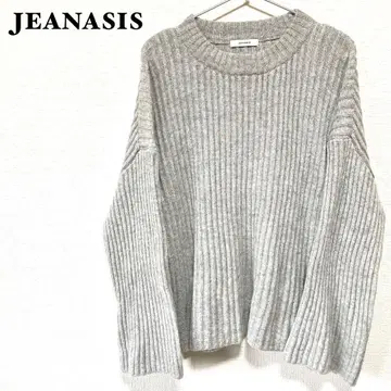 JEANASIS 지나시스 니트 스웨터 그레이 오버 사이즈 긴팔