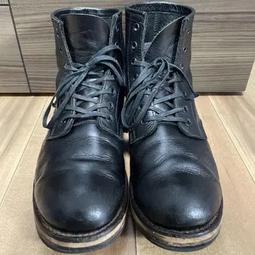 호킨스 블랙 가죽 워크 부츠
