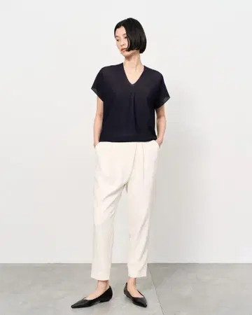 SOEJU 턱 팬츠 화이트 M