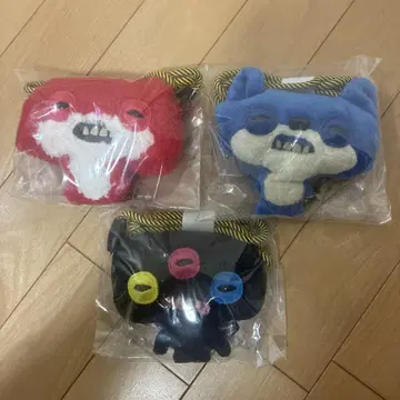 파구라 봉제 인형 파우치 3개 세트