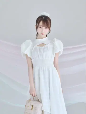 택 포함 새상품 로제뮤즈 원피스 자카드 체크 드레스