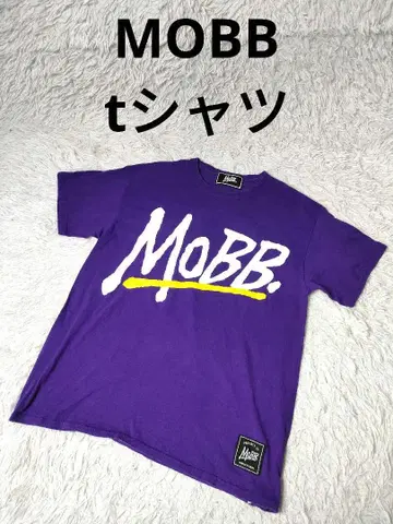 MOBB. 로고 프린트 티셔츠 보라색 사이즈 L