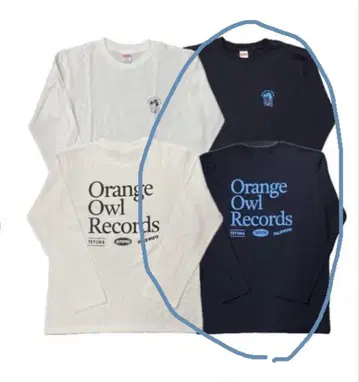 Orange Owl Records 롱 T 네이비 L 사이즈