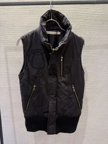 00s 일본 브랜드 조끼 지퍼 업 y2k