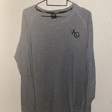 그레이 VQ 로고 긴팔 티셔츠 L 사이즈