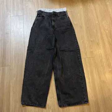 Searoomlynn 시루무린 워시 블랙 와이드 데님