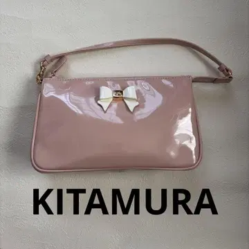 Kitamura 키타무라 에나멜 액세서리 파우치 미니 백 핑크
