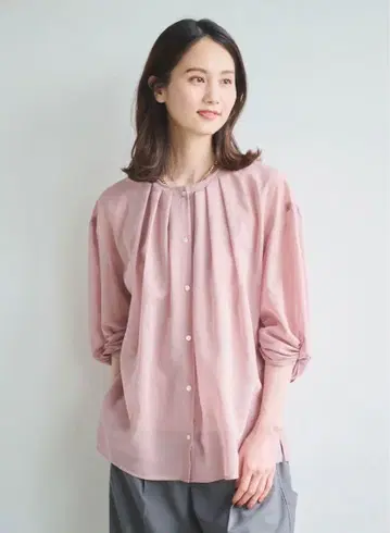 217y*새상품급 LOUNIE 루니 시어 퍼프 슬리브 블라우스
