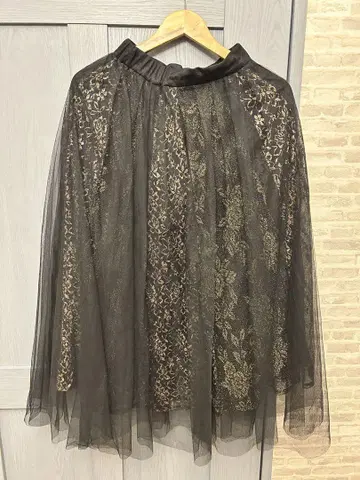 튤 없음 아메리 CURTAIN LACE TULLE SKIRT