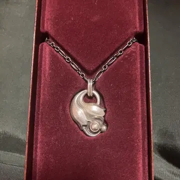GEORG JENSEN 실버 펜던트 목걸이 스즈란 모티브 1999