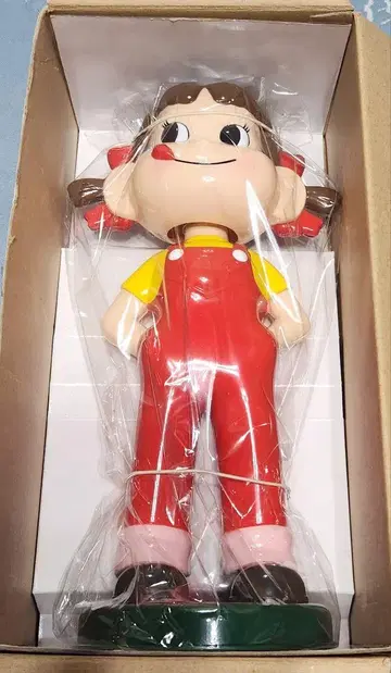 페코짱 인형 약 30cm 빨간색 오버롤