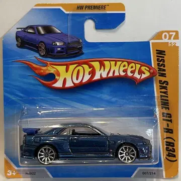 핫휠 닛산 스카이라인 GT-R R34 블루 두바이