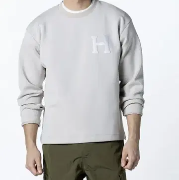 D/him H 자수 스쿠버 니트 롱 T