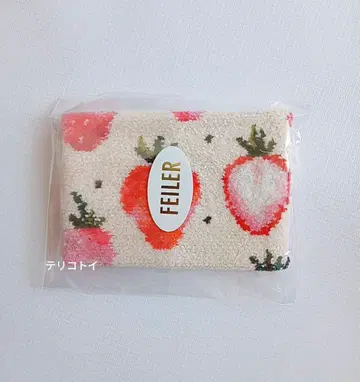 FEILER 페이러 스트로베리 도트 티슈 파우치 새상품 아이보리