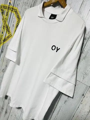 신주쿠 루미네 OY 피케 셔츠 도킹 트윈 티셔츠 원포인트 자수 한국