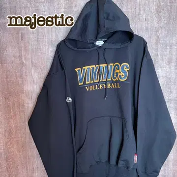 Majestic 마제스틱 후드티 후디 블랙 검정 팀 로고